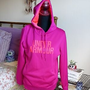 Under Armour Women's Fuchsia and Orange Hoodie